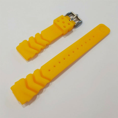 NEW SEIKO RUBBER STRAP YELLOW PADI WAVE Z20 BAND 20mm 4205 7S26 0030 0050 YELLOW