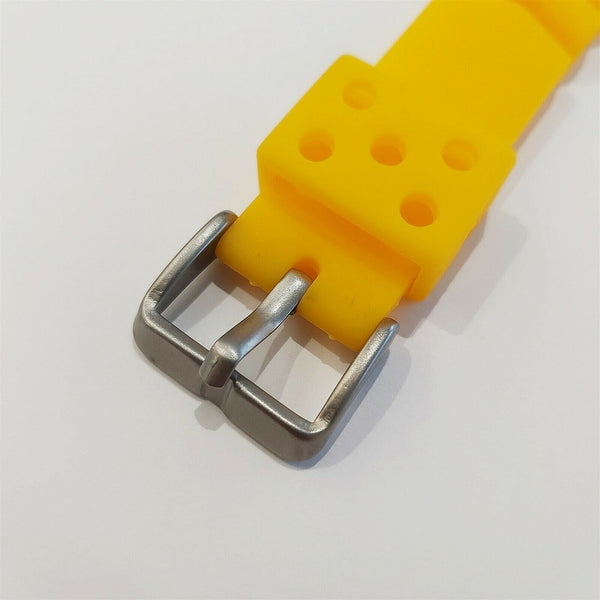 NEW SEIKO RUBBER STRAP YELLOW PADI WAVE Z20 BAND 20mm 4205 7S26 0030 0050 YELLOW