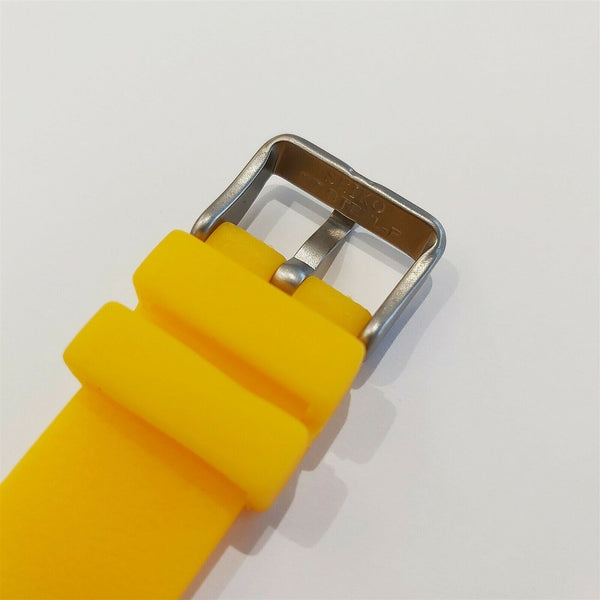 NEW SEIKO RUBBER STRAP YELLOW PADI WAVE Z20 BAND 20mm 4205 7S26 0030 0050 YELLOW