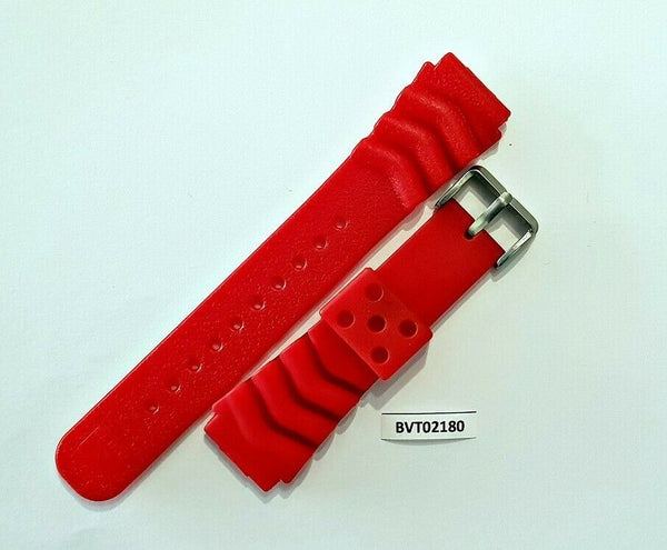 NEW FOR SEIKO RUBBER STRAP RED PADI WAVE Z22 BAND 6309 7548 7002 BVT02180