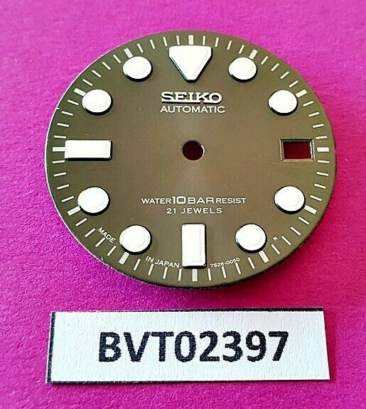MOD SEIKO DIAL FOR 7S26 0050 10 BAR DIVERS WATCH GRAY DATE ONLY LUMES BVT2397
