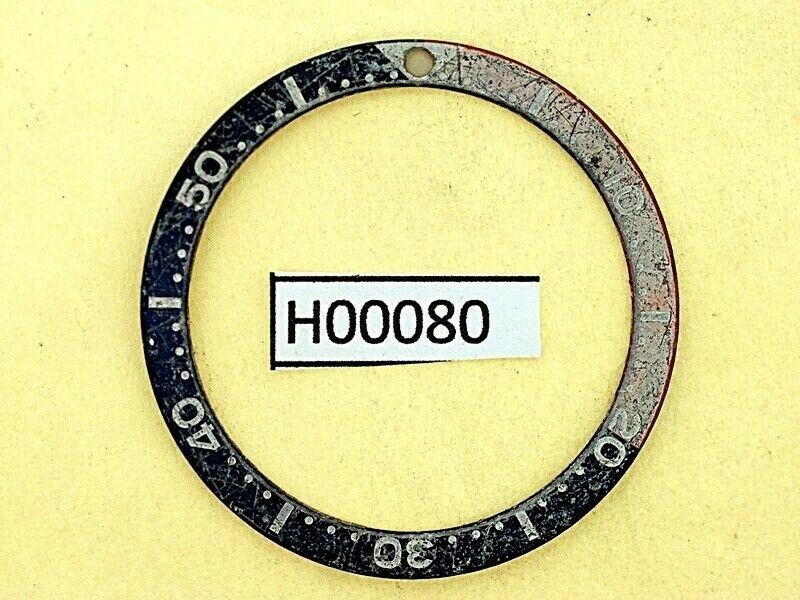 USED VINTAGE SEIKO BEZEL INSERT FOR 7002 6309 7040 7290 6306 DIVE WATCH H00080