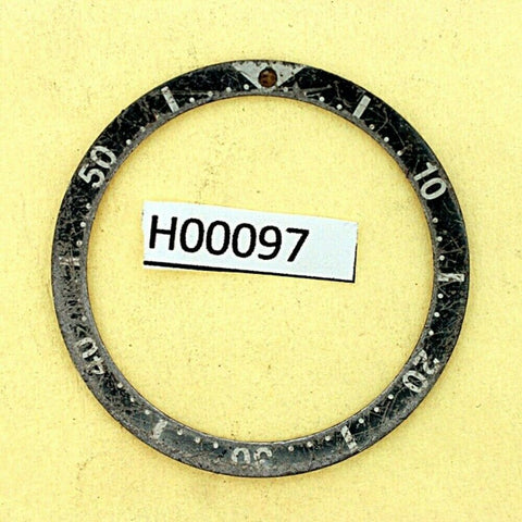 USED VINTAGE SEIKO BEZEL INSERT FOR 7002 6309 7040 7290 6306 DIVE WATCH H00097