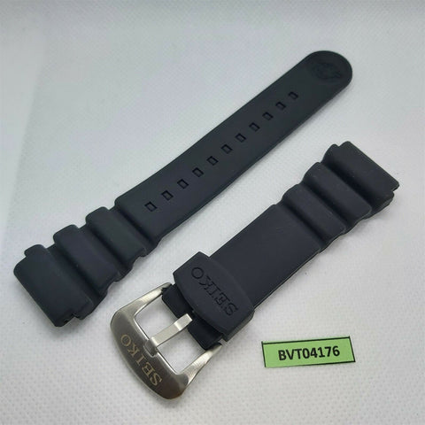 NEW FOR SEIKO RUBBER STRAP BLACK FLAT SOFT Z22 BAND 6309 6306 7548 7002 BVT04176