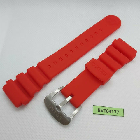 NEW FOR SEIKO RUBBER STRAP FLAT RED SOFT Z22 BAND 6309 6306 7548 7002 BVT04177