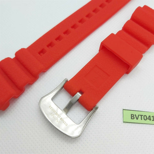 NEW FOR SEIKO RUBBER STRAP FLAT RED SOFT Z22 BAND 6309 6306 7548 7002 BVT04177
