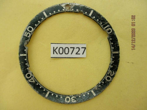 USED VINTAGE SEIKO BEZEL INSERT FOR SKX007 6309 7040 7290 6306 DIVE WATCH K00727