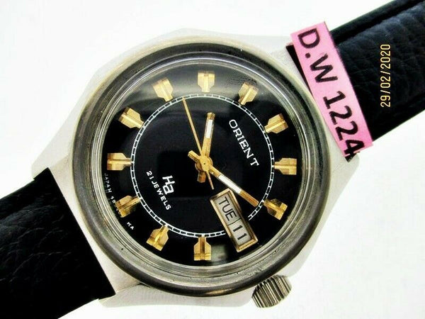 PROJECT FIX  ORIENT DAY DATE AUTOMATIC Y489143-6A FACETED DW1224 SS MENS WATCH