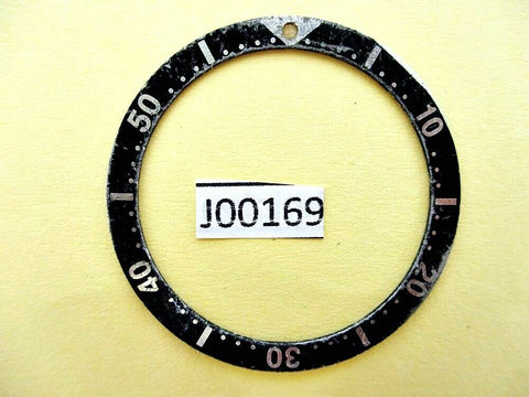 USED VINTAGE SEIKO BEZEL INSERT FOR 7002 6309 7040 7290 6306 DIVE WATCH J00169