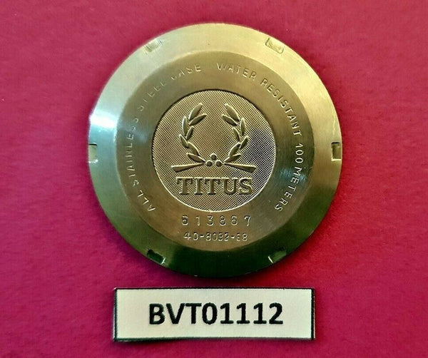 USED VINTAGE SOLVIL TITUS SS MENS WATCH DIVER CASE BACK COVER 613867 #BVT01112
