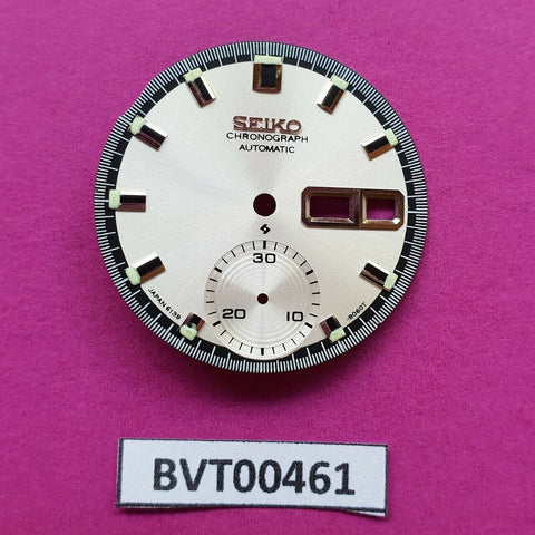 NEW SEIKO SILVER DIAL FOR SEIKO 6139 8060 SERIES CHRONOGRAPH WATCH BVT00461