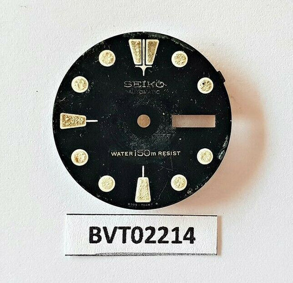 USED VINTAGE SEIKO DIAL NON BEVELED WINDOW 6309 7040 DIVE WATCH BVT02214