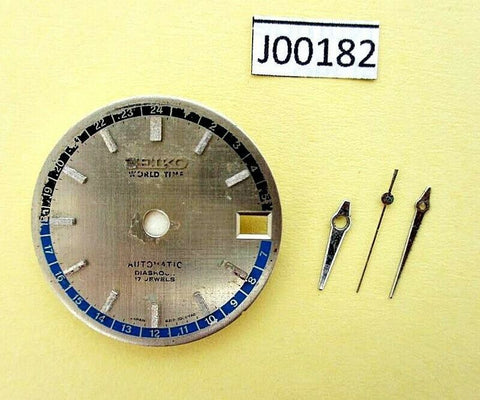 VINTAGE HARD TO FIND SEIKO cal. 6217 7000 WORLD TIME DIAL HANDS WATCH J00182