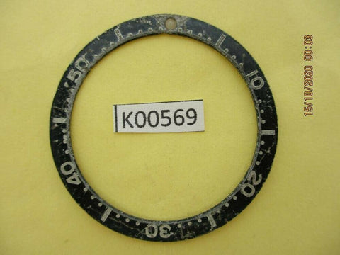 USED VINTAGE SEIKO BEZEL INSERT FOR SKX007 6309 7040 7290 6306 DIVE WATCH K00569