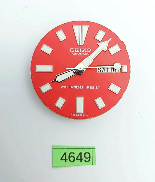 USED SEIKO MOVEMENT AFTERMARKET SUPERLUME DIAL & HANDS 6309 7290 WATCH BVT04649