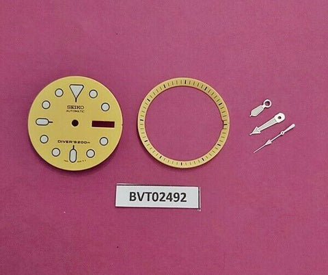NEW SEIKO YELLOW DIAL HANDS MINUTE TRACK SET 7S26 0030 SKX013 WATCH BVT02492