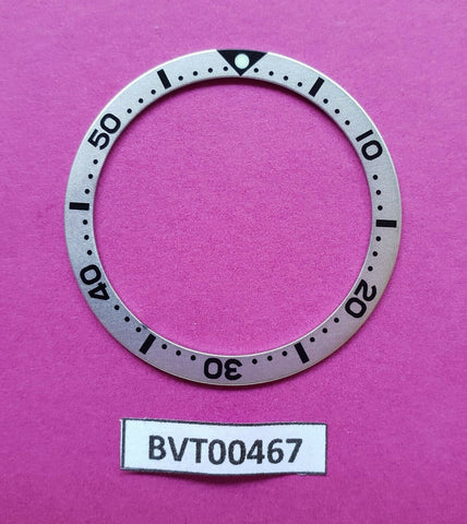 NEW SEIKO BLACK SILVER INSERT 6105, 6309, 7002, 7S26 0020 DIVE WATCH BVT00467