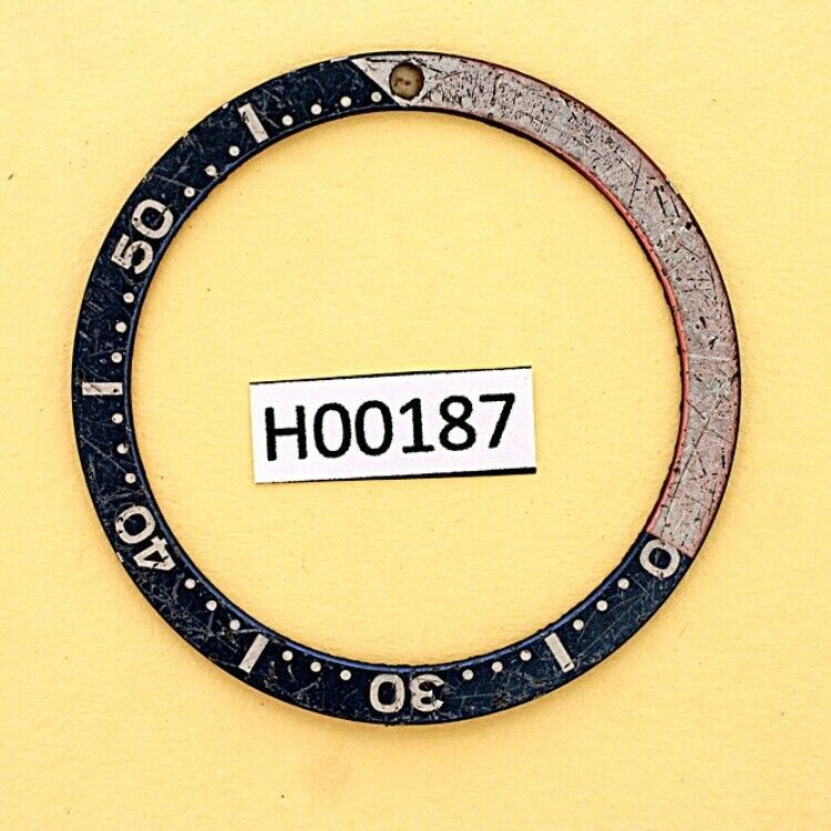 USED VINTAGE SEIKO BEZEL INSERT FOR 7002 6309 7040 7290 6306 DIVE WATCH H00187