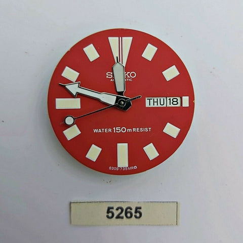 USED SEIKO MOVEMENT AFTERMARKET DIAL & HANDS 6309 7290 7040 WATCH BVT05265