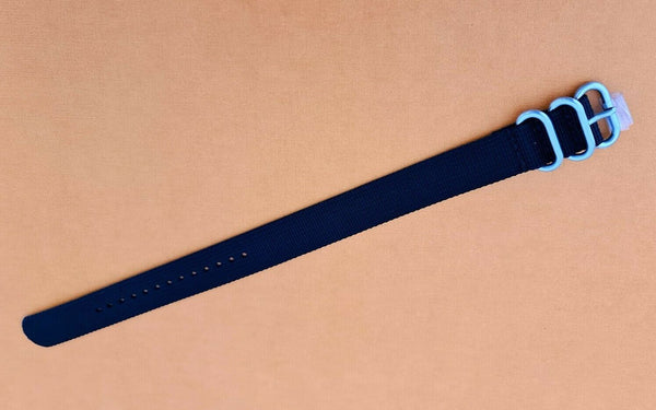 NEW FOR SEIKO MILITARY STRAP NYLON BAND 22mm 6309 7040 SKX007 7002 BLACK