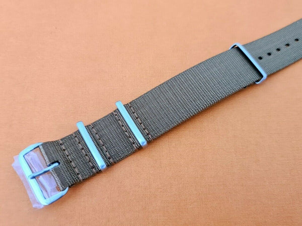 NEW FOR SEIKO MILITARY NYLON BAND 20mm 4205 7S26 0030 0050 GRAY GRYNTO20