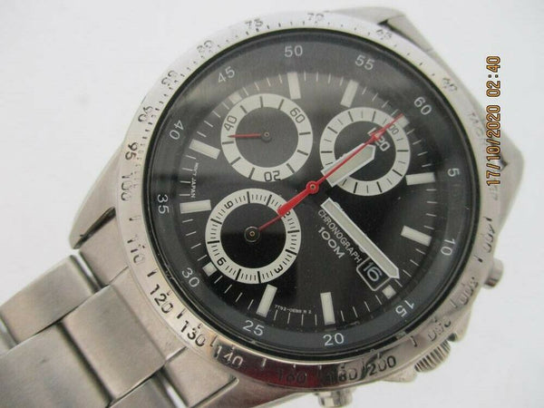 PROJECT TO FIX SEIKO 7T92 0DW0 CHRONOGRAPH 0n2042 MENS SS DATE EU SHIP WATCH