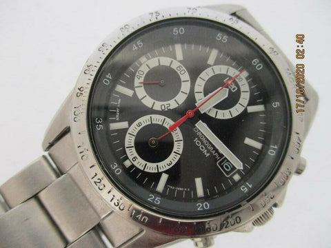 PROJECT TO FIX SEIKO 7T92 0DW0 CHRONOGRAPH 0n2042 MENS SS DATE EU SHIP WATCH