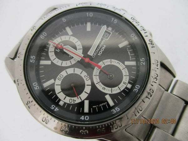 PROJECT TO FIX SEIKO 7T92 0DW0 CHRONOGRAPH 0n2042 MENS SS DATE EU SHIP WATCH