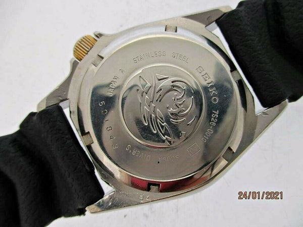 05' SEIKO 7S26 0010 AUTO MIDSIZED DAY DATE DIVE SS 5d1843 EU SHIP SERVICED WATCH