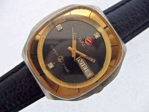PROJECT TO FIX RADO SUPER TIME SS HOODED LUGS DAY DATE EU SHIP MENS WATCH