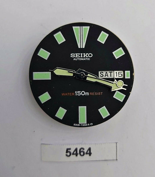 USED SEIKO MOVEMENT AFTERMARKET DIAL & HANDS 6309 7290 7040 WATCH BVT05464