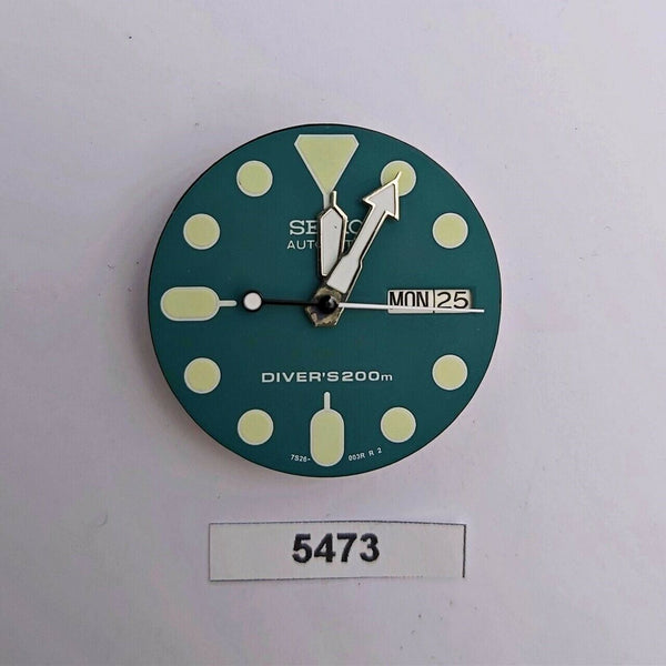 USED SEIKO MOVEMENT GREEN DIAL HANDS FOR 7s26 0020 SKX007 SKX009 WATCH BVT05473
