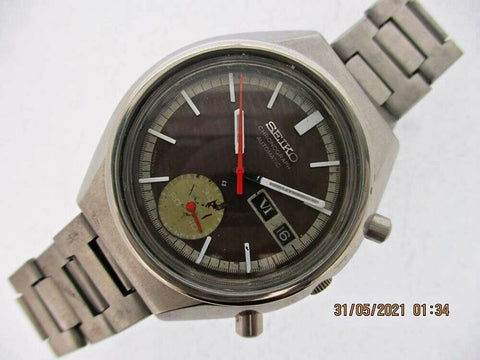 76' SEIKO 6139 CHRONOGRAPH MENS AUTO DAY DATE 611091 EU SHIP SERVICED WATCH