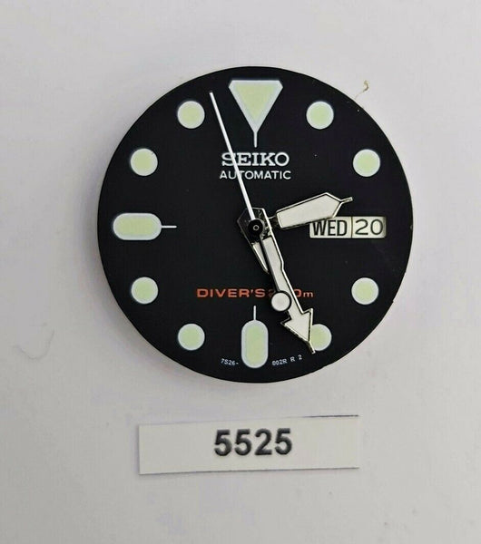 USED SEIKO MOVEMENT DIAL HANDS FOR 7s26 0020 SKX007 SKX009 WATCH BVT05525