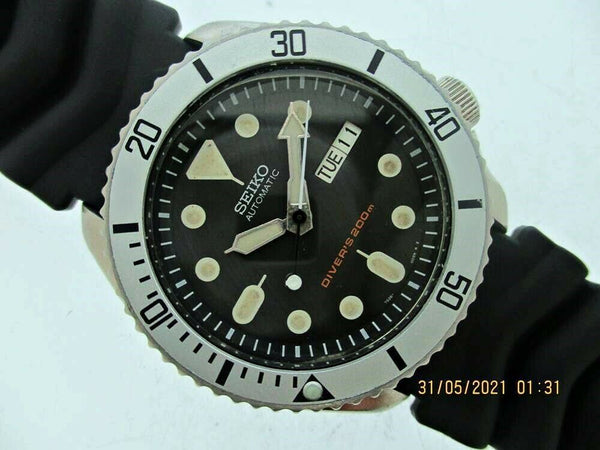 PROJECT TO FIX 01' SEIKO 7S26 0020 SKX007 PATINA DIAL AUTO DAY DATE 180989 WATCH