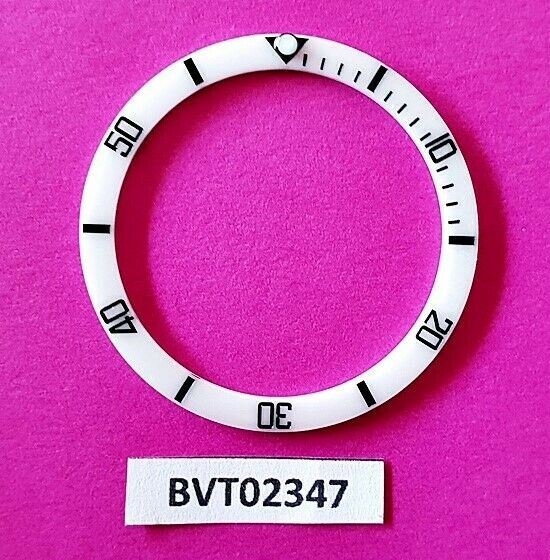 NEW SEIKO WHITE CERAMIC SUBMARINER INSERT DIVER 7002 6309 SKX007 WATCH BVT2347