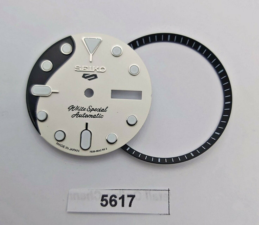 WHITE SEIKO BRIAN MAY 7S26 0020 NH36 4R36 SKX007 DIAL MINUTE TRACK WATCH B5617