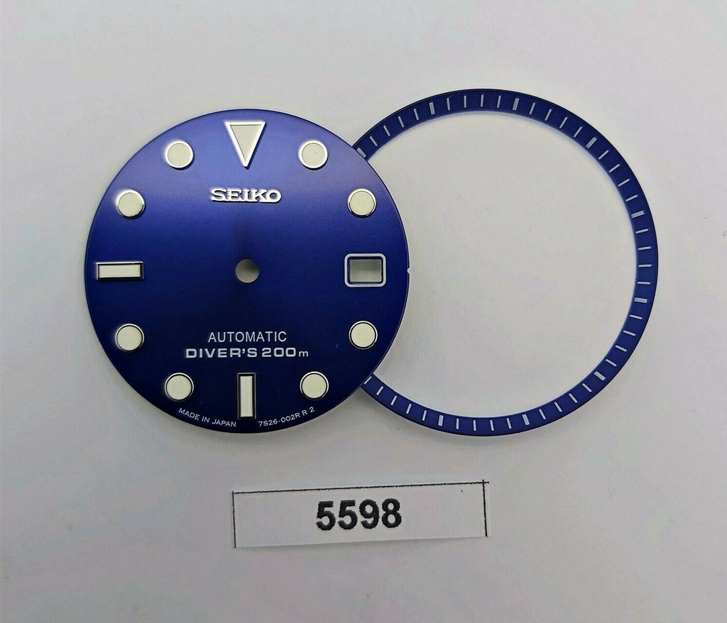 SEIKO SUBMARINE STYLE BLUE 7S26 0020 SUNBURST DIAL MINUTE TRACK SET WATCH B5598