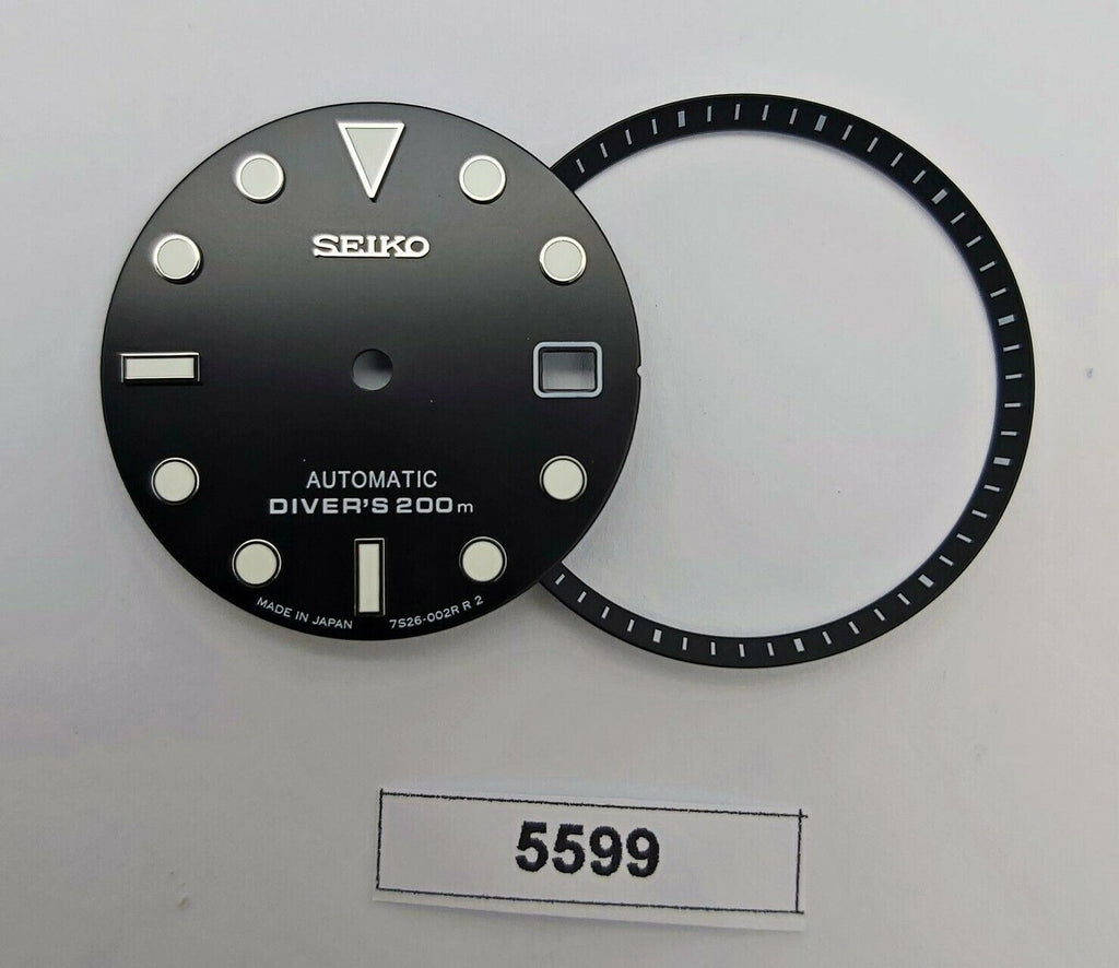 SEIKO SUBMARINE STYLE BLACK 7S26 0020 SUNBURST DIAL MINUTE TRACK SET WATCH B5599