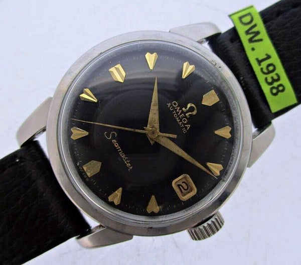 1959 OMEGA SEAMASTER cal. 501 AUTO ROUND DATE MENS SS EU SHIP SERVICED WATCH