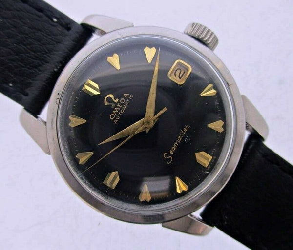 1959 OMEGA SEAMASTER cal. 501 AUTO ROUND DATE MENS SS EU SHIP SERVICED WATCH