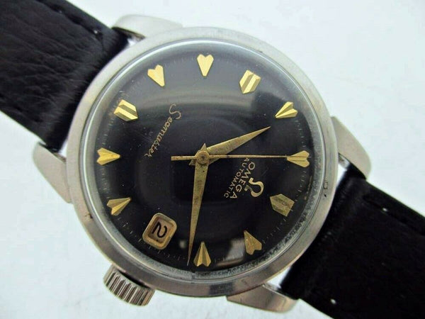 1959 OMEGA SEAMASTER cal. 501 AUTO ROUND DATE MENS SS EU SHIP SERVICED WATCH
