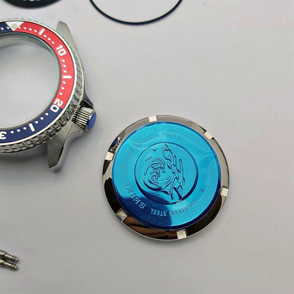 NEW AF SEIKO 7S26 0030 SKX013 PEPSI KIT CASE BEZEL GLASS CROWN STRAP DIAL HANDS
