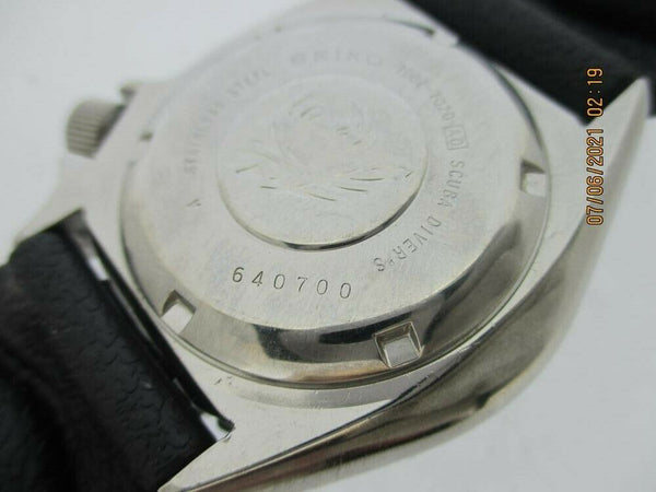 1996 SEIKO 7002 7020 BLACK AUTOMATIC 640700 MENS DATE SERVICED WATCH EU SHIP