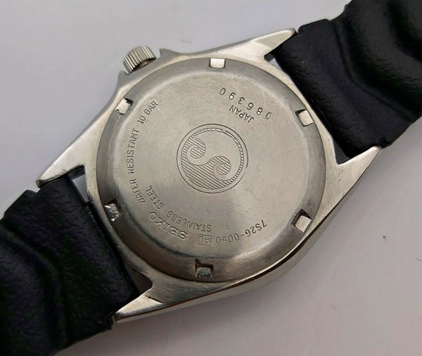 00' SEIKO 7S26 0050 10 BAR MENS AUTO BLACK SKX025 086390 SERVICED WATCH EU SHIP