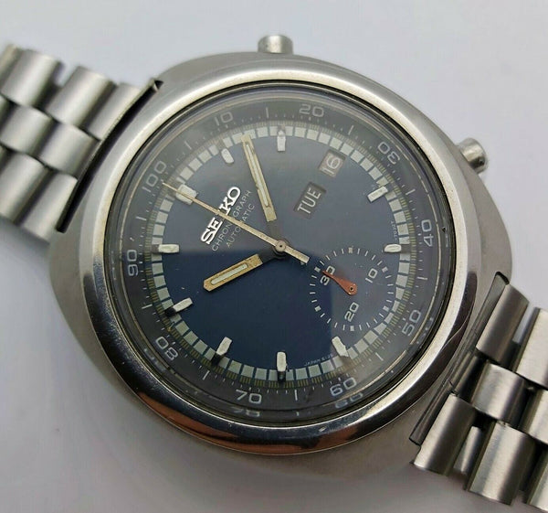 76' SEIKO 6139 7002 CHRONOGRAPH MENS AUTO DAY DATE 681426 EU SHIP SERVICED WATCH