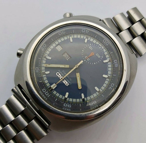 76' SEIKO 6139 7002 CHRONOGRAPH MENS AUTO DAY DATE 681426 EU SHIP SERVICED WATCH