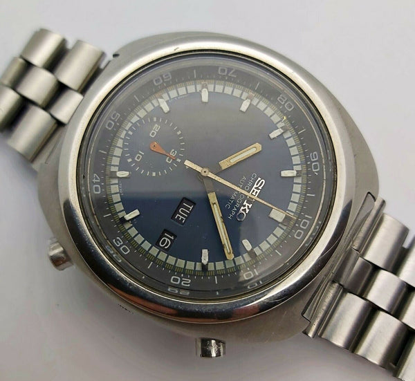 76' SEIKO 6139 7002 CHRONOGRAPH MENS AUTO DAY DATE 681426 EU SHIP SERVICED WATCH