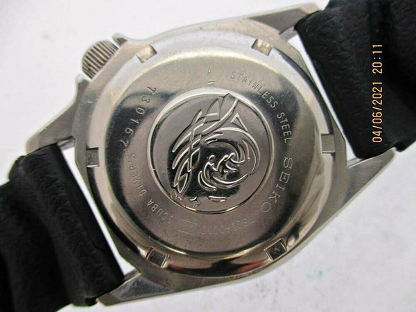 1997 SEIKO 7S26 0010 AUTO MIDSIZE DAY DATE DIVE SS 730167 EU SHIP SERVICED WATCH