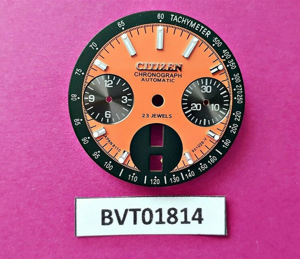 NEW CITIZEN BULLHEAD CHRONOGRAPH ORANGE DIAL WATCH BVT01814
